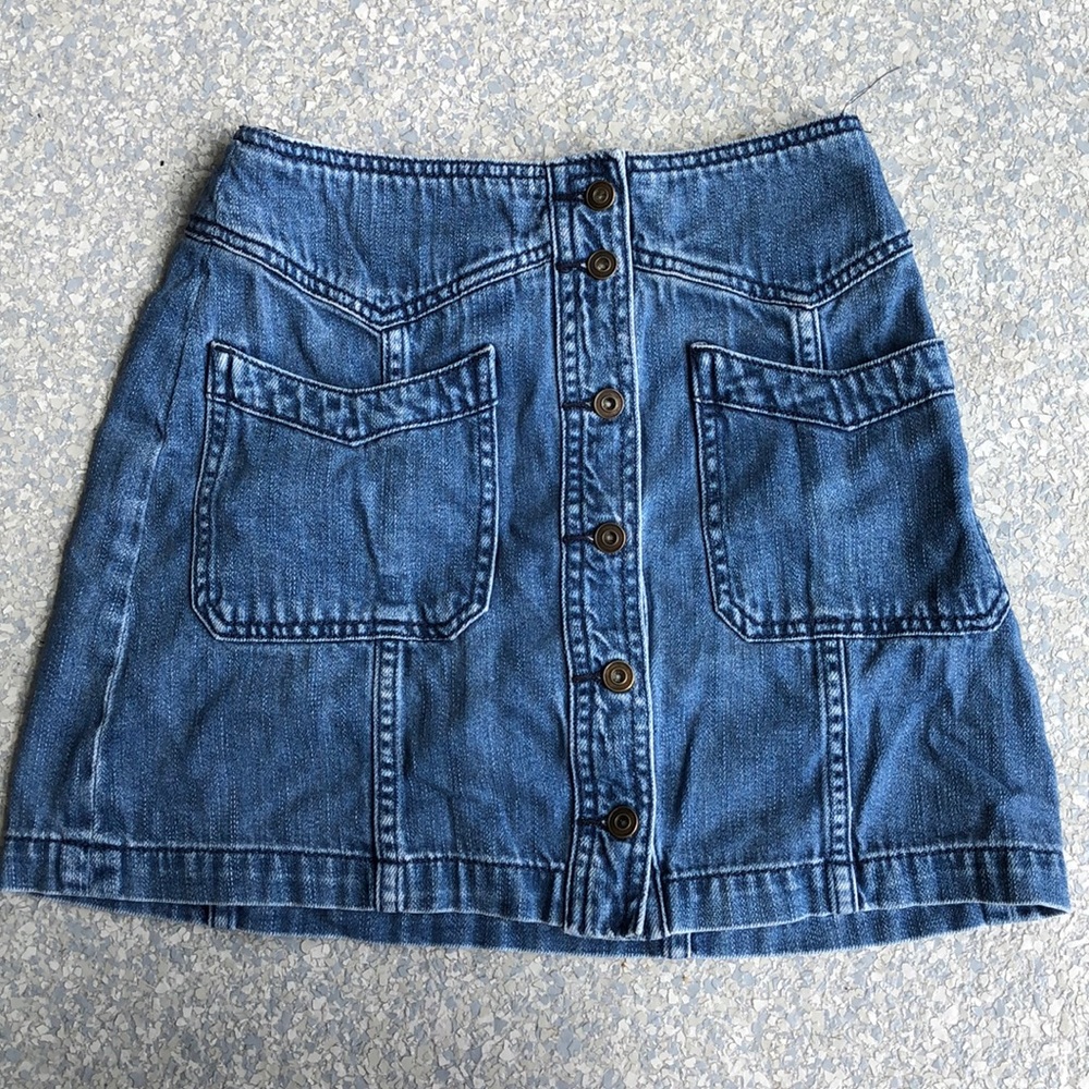 Free People Denim Mini Skirt